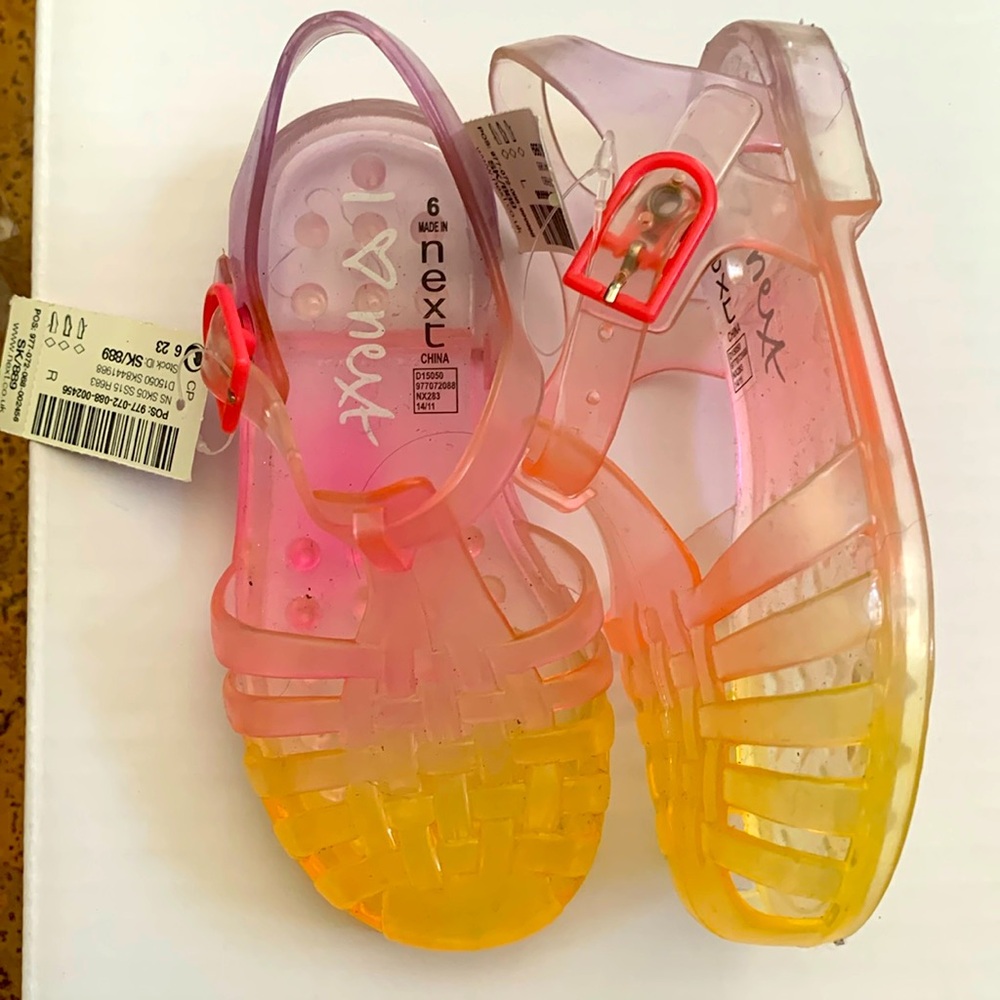 Ombré rainbow kids jelly sandal